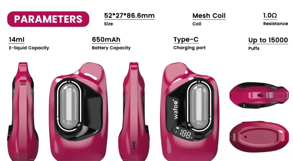 Parameter des roten Vape