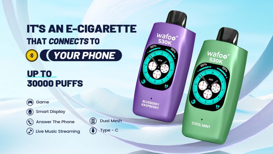 Wafoo S 30K Smart Bluetooth desechables Vape 30K Puffs, teléfono conectado