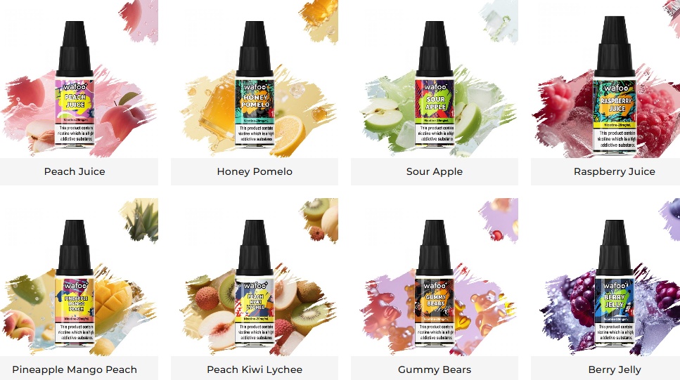 different flavor of the E-Liquid