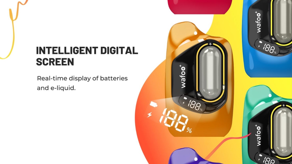 the Disposable vape with an intelligent digital screen