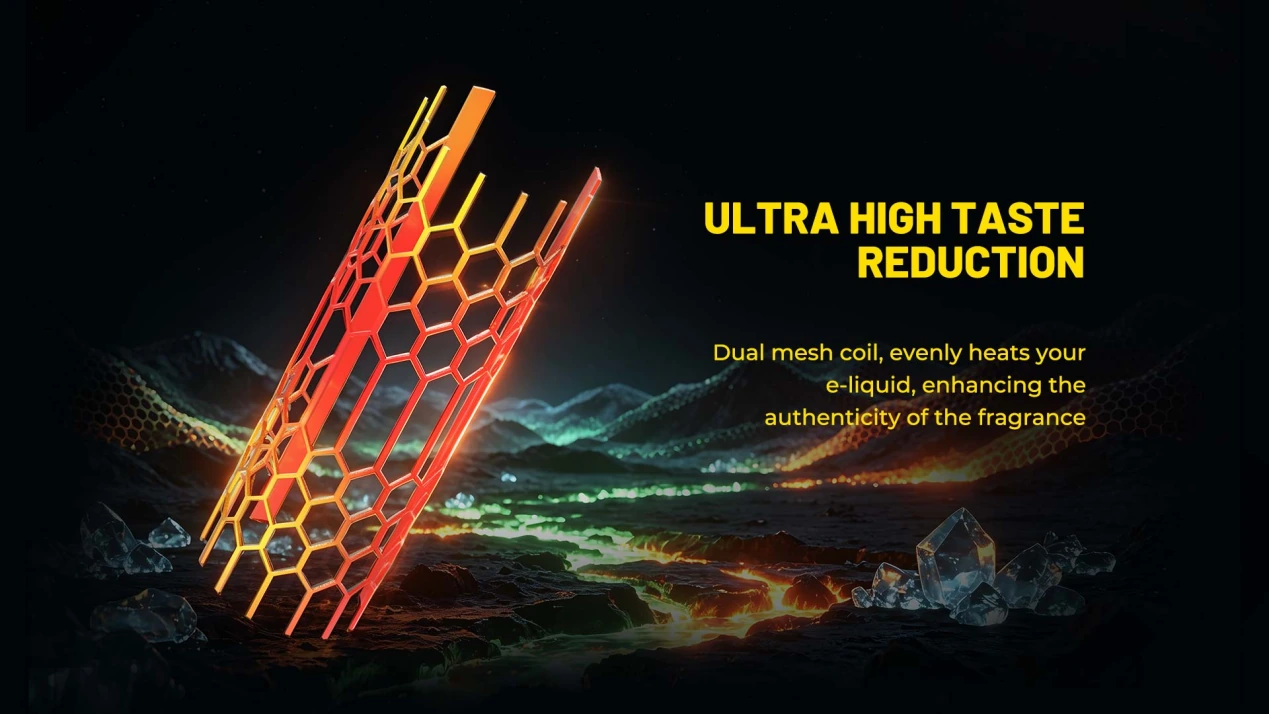 Dual Mesh Refillable Pod Vape Heating and Airflow Path