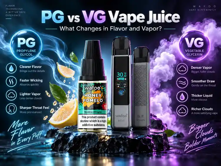 PG vs VG Vape Juice: What Changes in Flavor and Vapor?