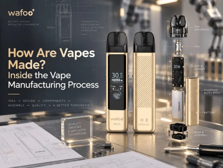 Vape manufacturing process for custom packaging production planning